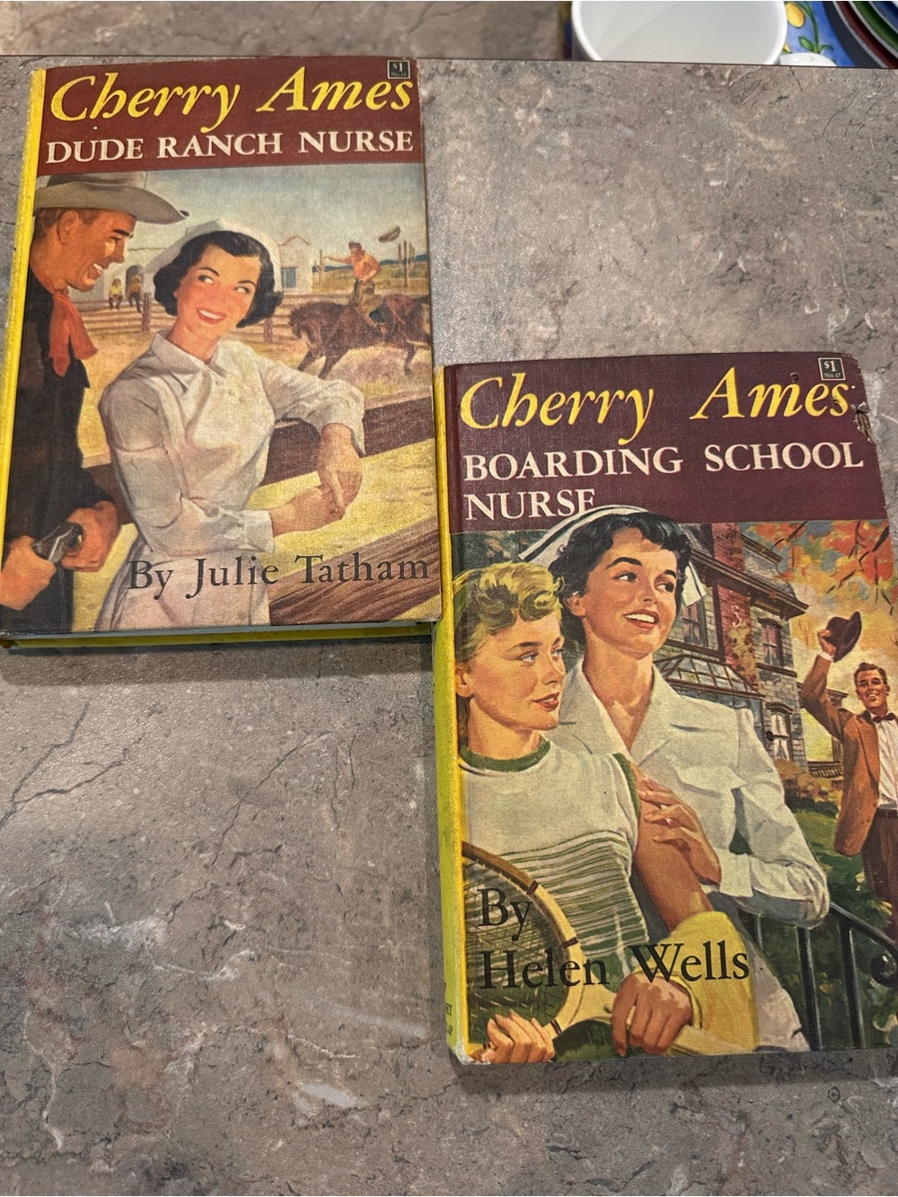 Cherry Ames Vintage Book Set - Yellow/Brown Covers